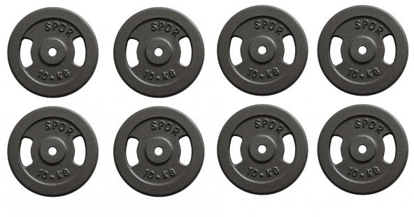 120 KG Demir Dokum Halter Dambıl Set, 2 Kısa + 160 CM Barlı - 3