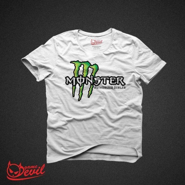 Monster Energy Beyaz Tişört Kısakollu Tshirt