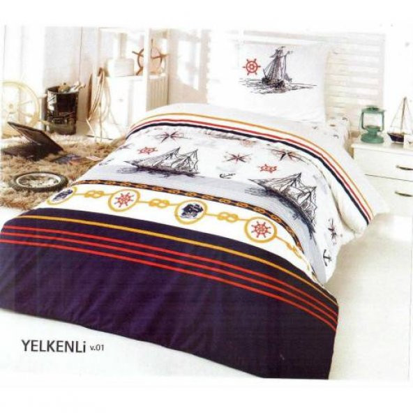 Taç Kristal Yelkenli Ranforce Nevresim Takımı Tek Kişilik