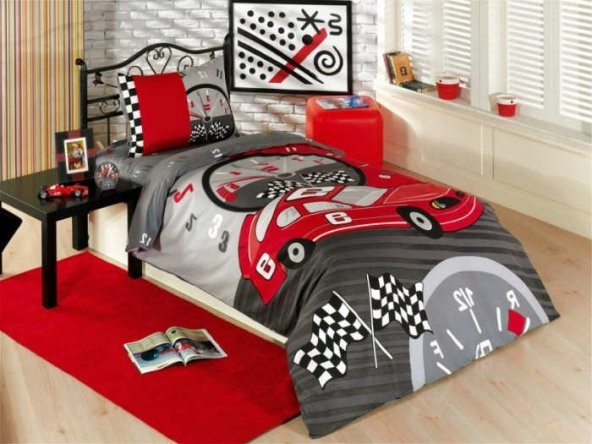 Taç Kristal Yarışcı Tek Kişilik Nevresim Takımı