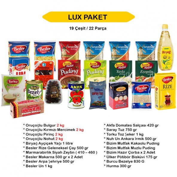 Ramazan Paketi ve Kumanyası - Lux Paket