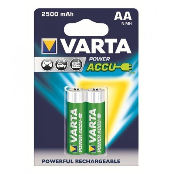 Varta Power Accu Kalem Pil - AA 2.500mAh 2li 56756101402