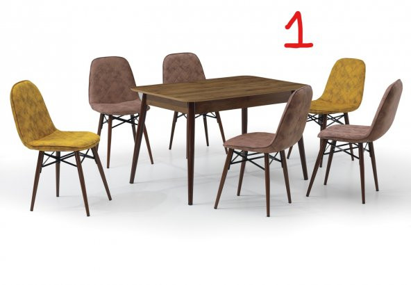 Doa mutfak masa sandalye takımı 6 SANDALYELİ