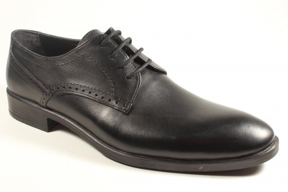 Pablo 222-4054 Siyah Antik Deri Erkek Klasik Ayakkabı