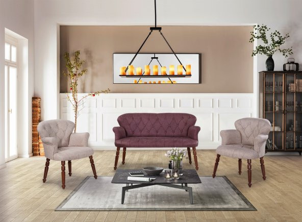 Lazbisa Cam Balkon Çay Seti Koltuk Takımı Kafe Salon Bahçe ( KOLLU BÜYÜK) - 1