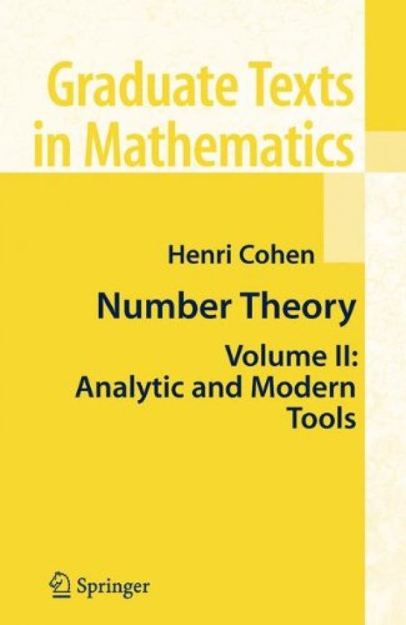 Number Theory Vol. 2 Analytic And Modern Tools
