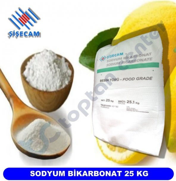 Saf Karbonat Sodyum Bikarbonat 25 kg Çuval Şişe Cam