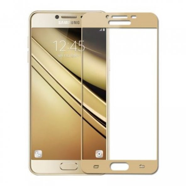 Samsung Galaxy S6 Edge Curved Ekran Koruyucu Gold