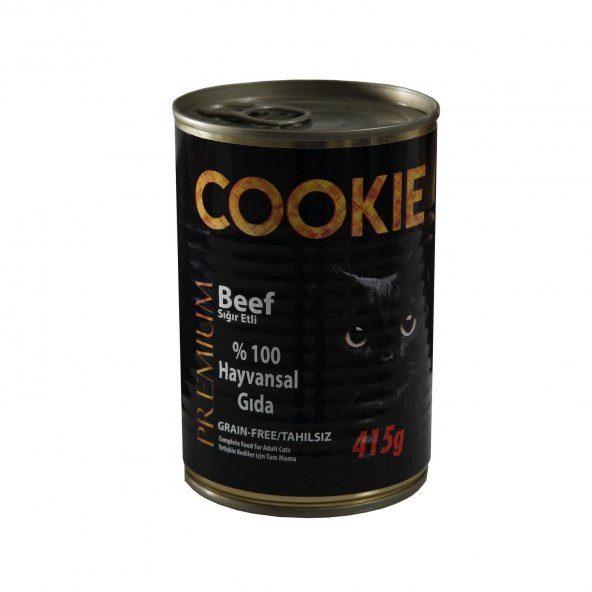 Cookie 12li Sığır Etli Konserve Yaş Kedi Maması 415 Gr