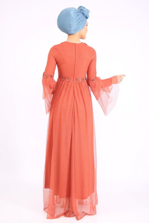 PUANE Kadın Kiremit Elbise - 2