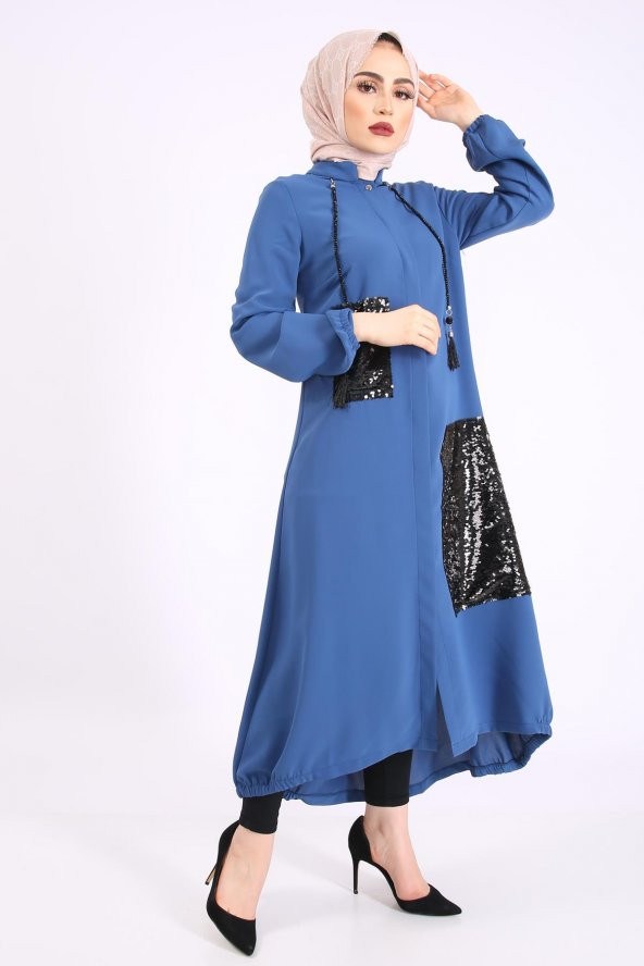 PUANE Kadın İndigo Tunik - 3