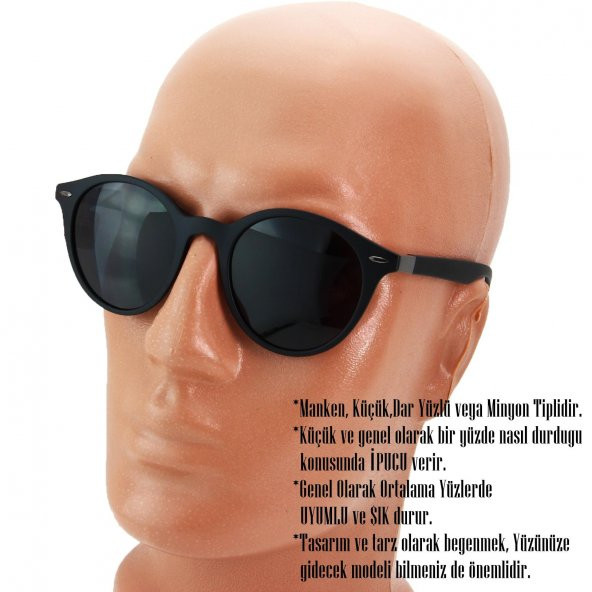Daniel Klein Erkek Güneş Gözlüğü UV400 + Polarize Yuvarlak Lensli - 5