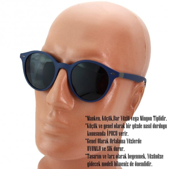 Daniel Klein Erkek Güneş Gözlüğü UV400 + Polarize Yuvarlak Lensli - 6