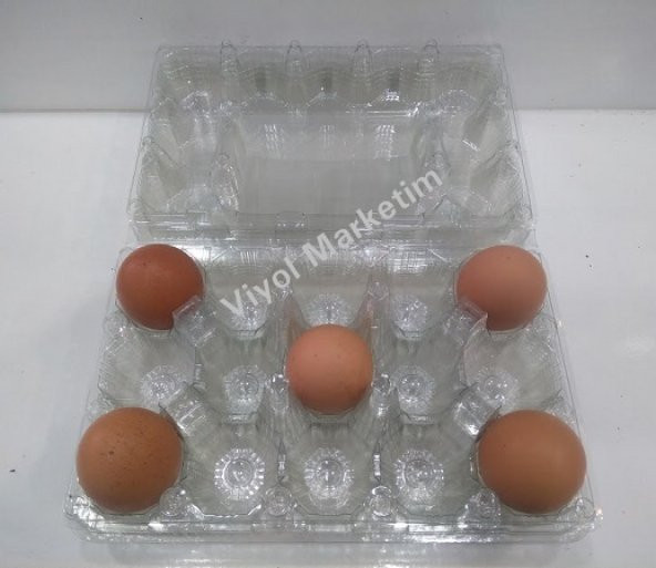 Yumurta Viyolü Şeffaf Plastik Viyol 15'Li Pvc ( 400 Adet )