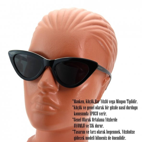Daniel Klein Polarize Bayan Güneş Gözlüğü Cat Eyes Kedi Gözü Üçgen Tasarım - 7
