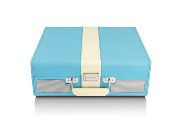 Lenco Classic Phono TT-33 Ahşap Deri Kaplı Pikap Mavi Plak Çalar - 5