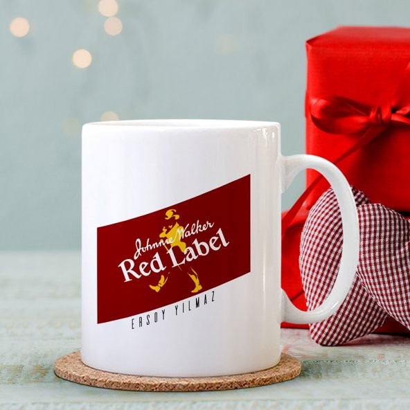 Johnnie Walker Red Label  Beyaz Kupa Bardak - 1