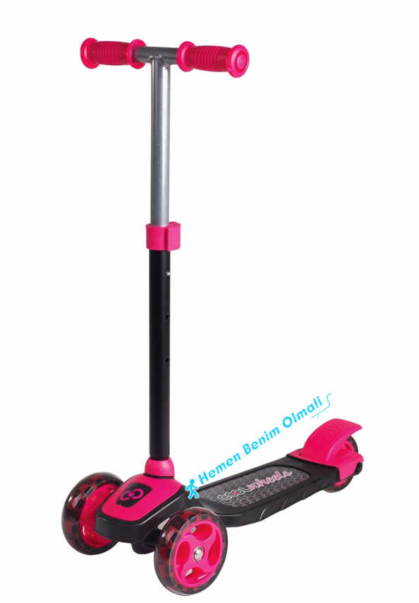 Cool Wheels 3 Tekerlekli Twistable Kız Erkek Çocuk Scooter Frenli Işıklı Teker 30 kg Taşıma Kapasiteli - 5