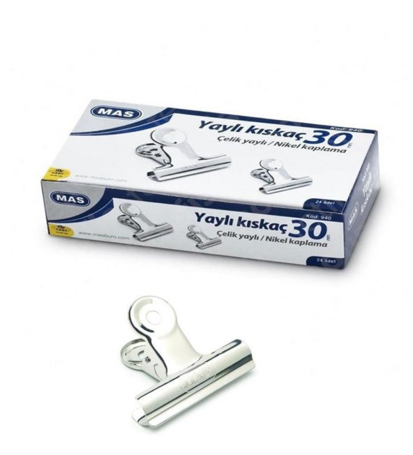 MAS KISKAC METAL BEYAZ YAYLI 30mm 24 LU KUTU (940) - 2