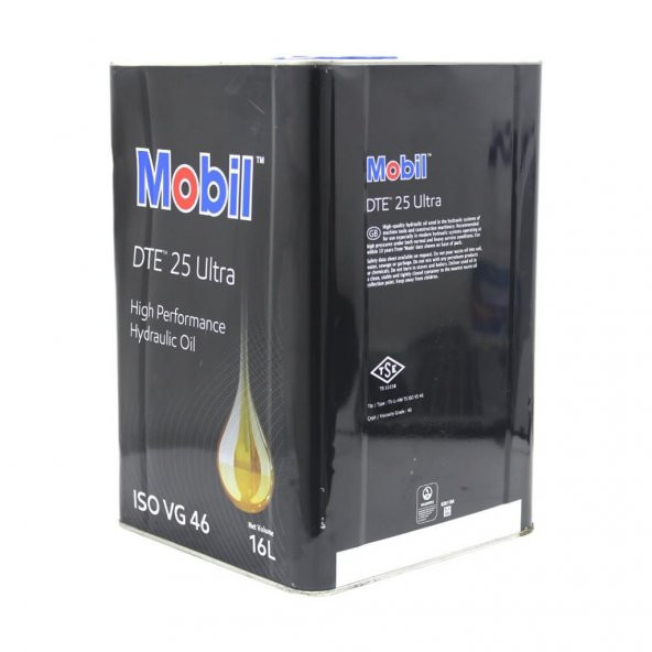 Mobil DTE 25 Ultra ISO VG 46 16 Lt Üstün Performanslı Hidrolik Yağ - Resim 2