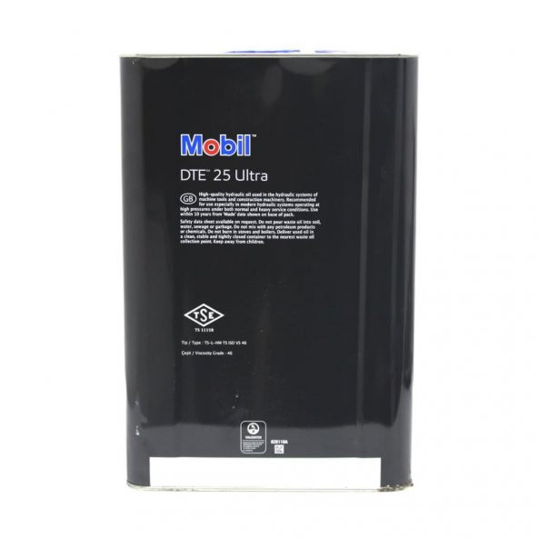 Mobil DTE 25 Ultra ISO VG 46 16 Lt Üstün Performanslı Hidrolik Yağ - Resim 3