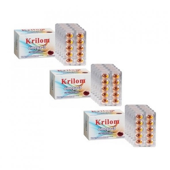 Tab Krilom Omega-3 Balık Yağı 50 Kapsül - 3 Adet