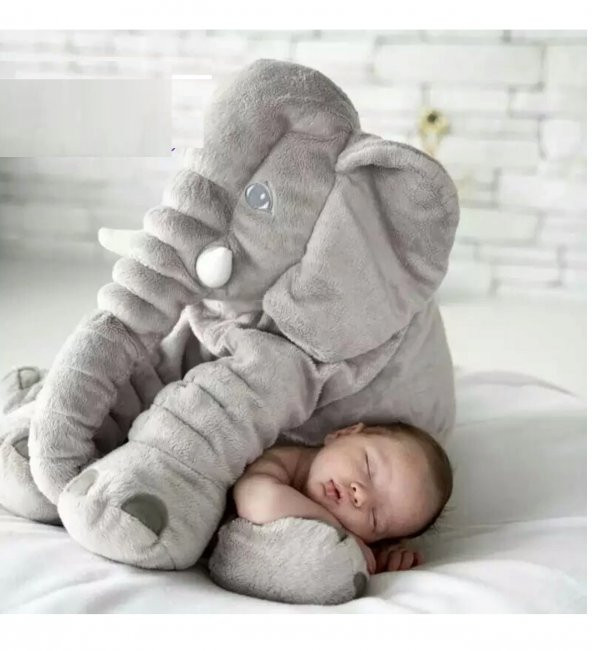 Uyku Arkadaşım Fil 65cm - Peluş Toy Elephant - Büyük Yumuşak FİL