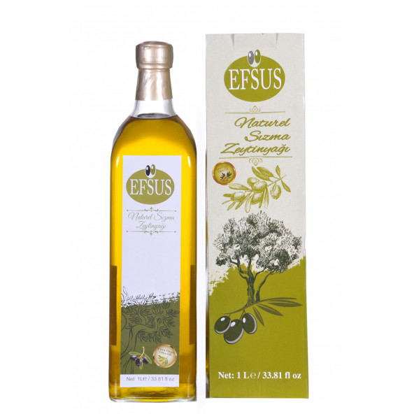 EFSUS NATUREL SOĞUK SIKIM SIZMA ZEYTİNYAĞI 1 LİTRE CAM ŞİŞE AMBALAJLI - 3