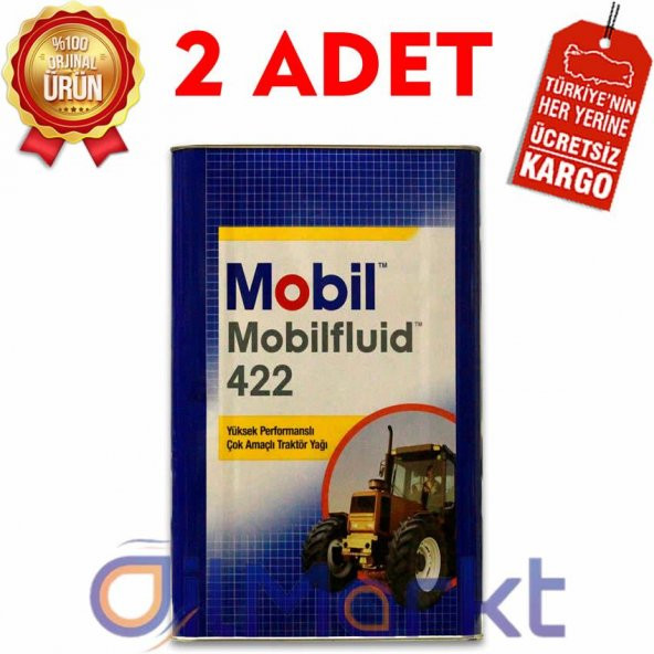 Mobil Mobilfluid 422 16 Kg Çok Amaçlı Traktör Yağı (2 Adet)