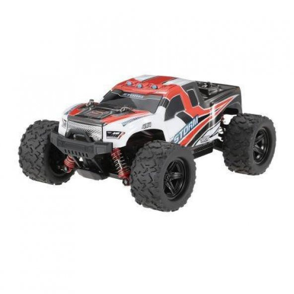 Uzaktan Kumandalı 4x4 Şarjlı 40 Km/H Canavar Jeep 1:18 Kırmızı - 2
