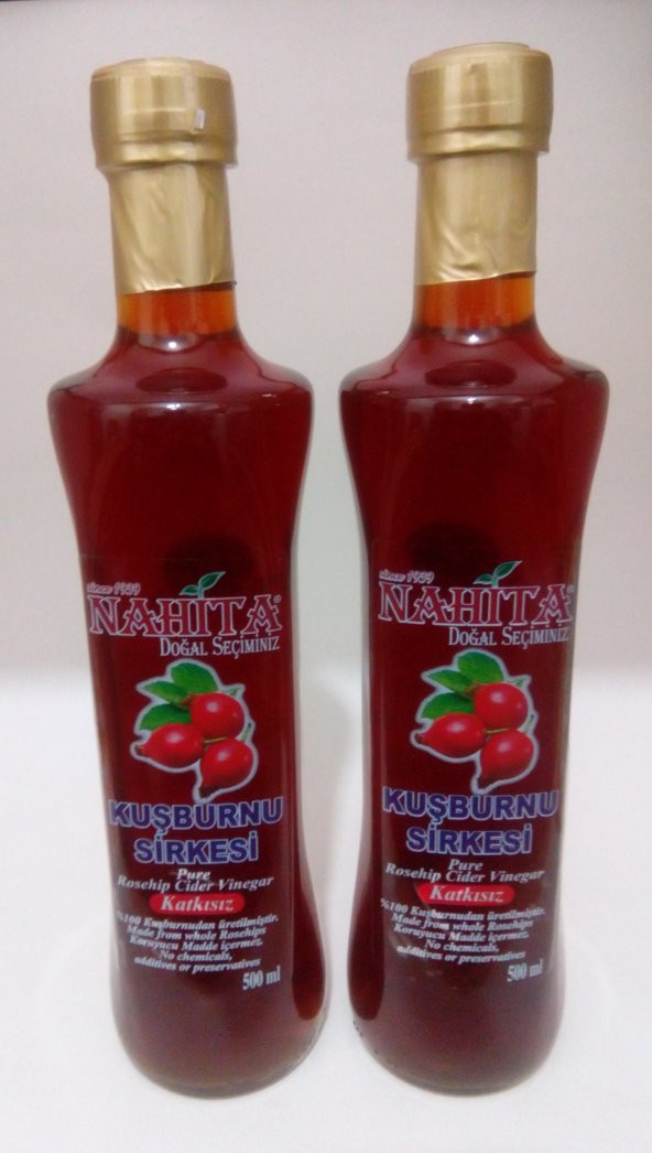 2 ADET Nahita Katkısız Kuşburnu Sirkesi 500 ML