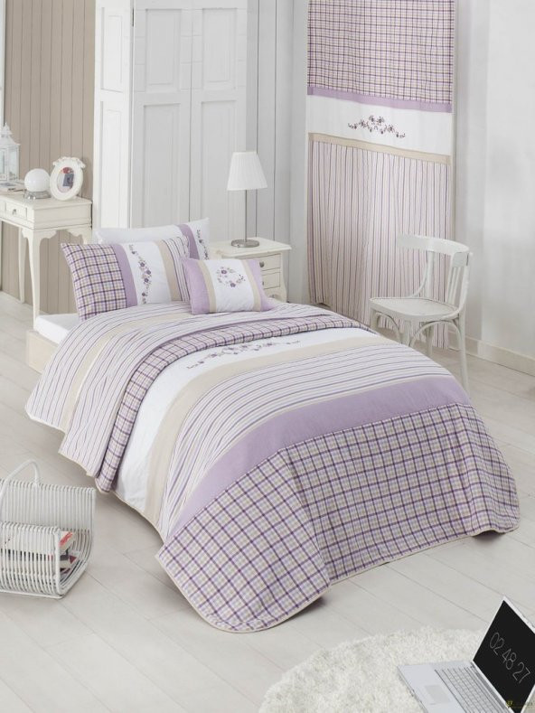 Casandra Trendy 180x240 Violetta Tek Kişilik Yatak Örtüsü