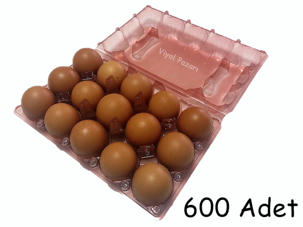 15 li Plastik Pembe Yumurta Viyolü ( 600 Adet )