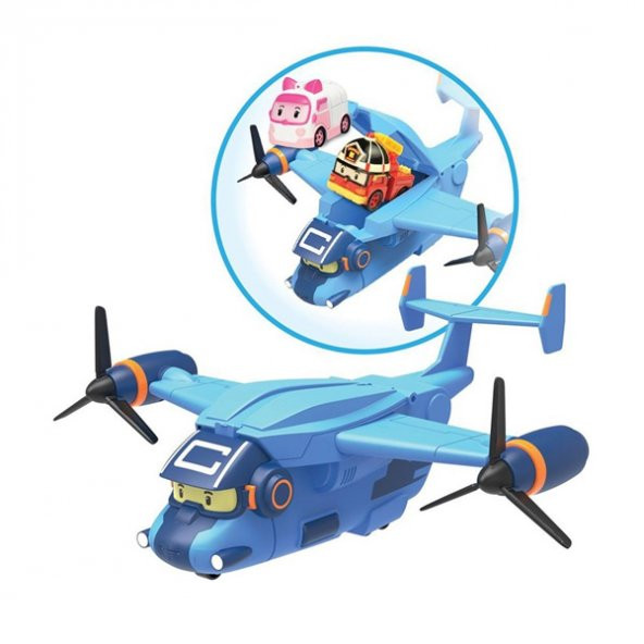 Oyuncak Işıklı Sesli Robocar Poli Kargo Uçağı