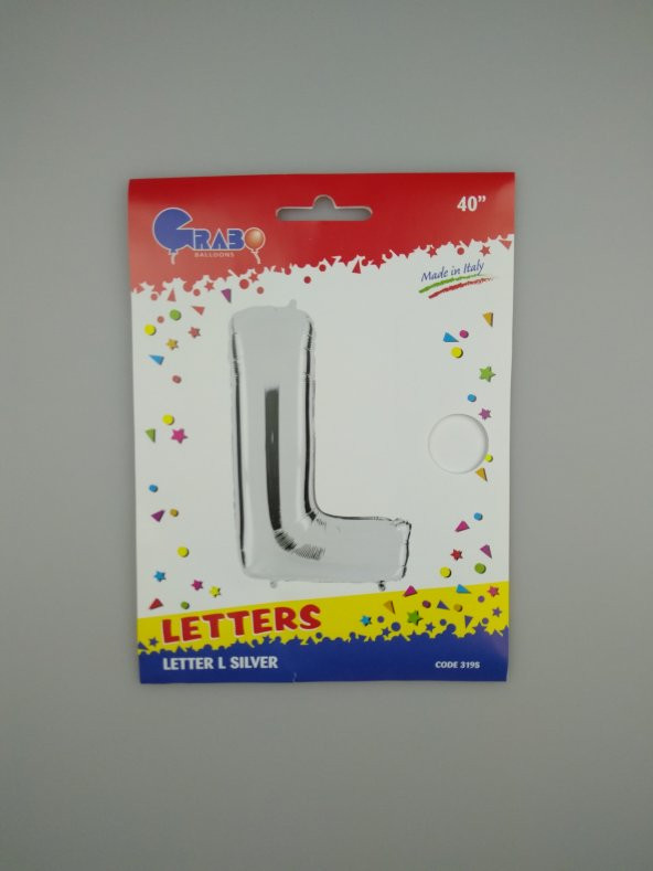 FOLYO BALON L HARF GÜMÜŞ 102CM (DÜ 50) - 2