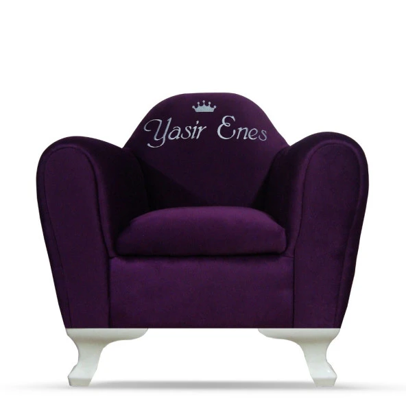 İsme Özel Çocuk Koltuğu Patlıcan Moru