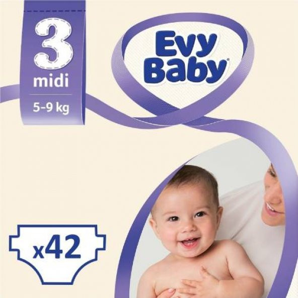 Evy Baby Bebek Bezi Midi 3 Numara 42 Adet Paran İade