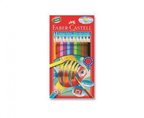 Faber Castell 12 Renk Aquarel Suluboya Kalemi