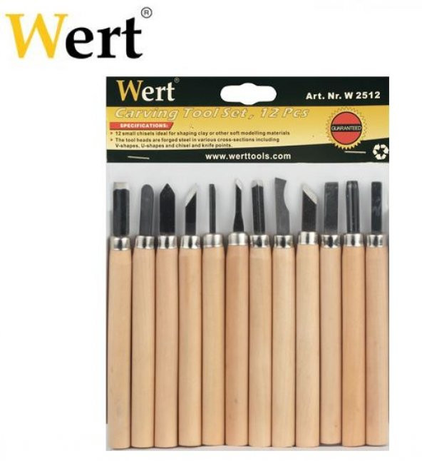 Wert 12 li Ahşap Oyma Iskarpela Seti 2512 - 2