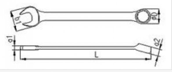 İzeltaş Kombine Anahtar Kısa Boy 27mm - 2