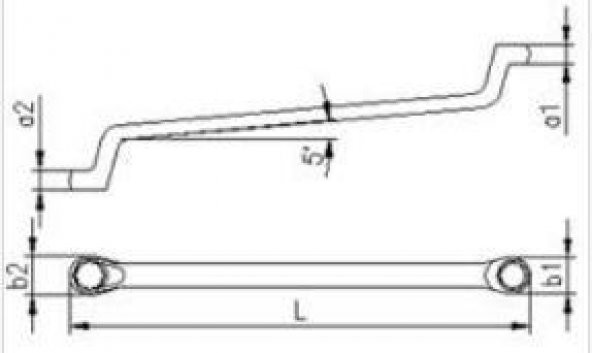 İzeltaş Yıldız İki Ağız Anahtar 14X15 - 2