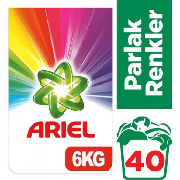 Ariel 6 kg Toz Çamaşır Deterjanı Parlak Renkler