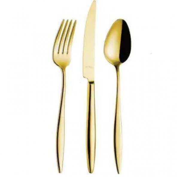 Aryıldız Elegant Gold 24 Parça Çatal Kaşık Bıçak Takımı
