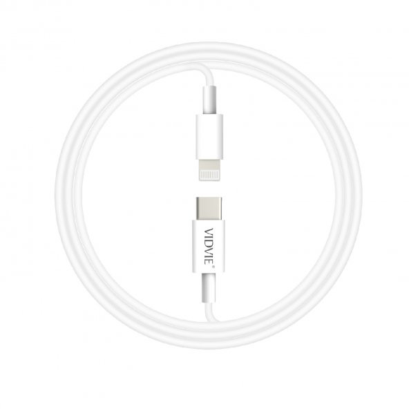 Vidvie CB425 2.4A Lightning to Type-C USB Şarj & Data Kablo 120cm - Beyaz