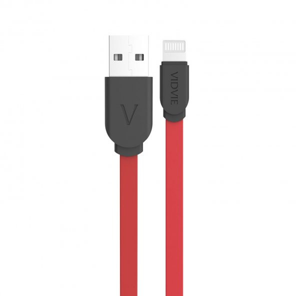 Vidvie CB409IN 2.1A Lightning USB Yassı Şarj & Data Kablo 100cm
