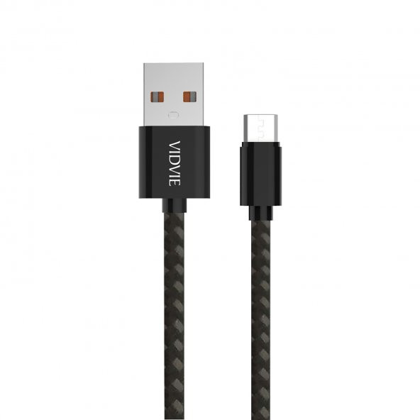 Vidvie CB441VN 2.4A Micro USB Örgü Şarj & Data Kablo 30cm