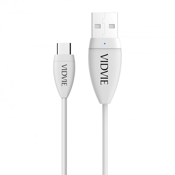 Vidvie CB402VN 2.1A Micro USB Işıklı Şarj & Data Kablo 100cm