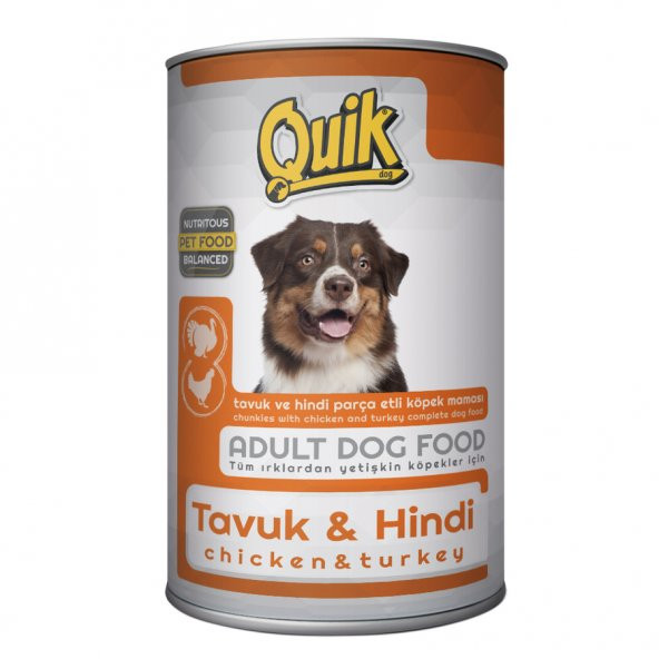 Quik Köpek 415 gr Tavuk-Hindi Konserve 24 Adet - 6