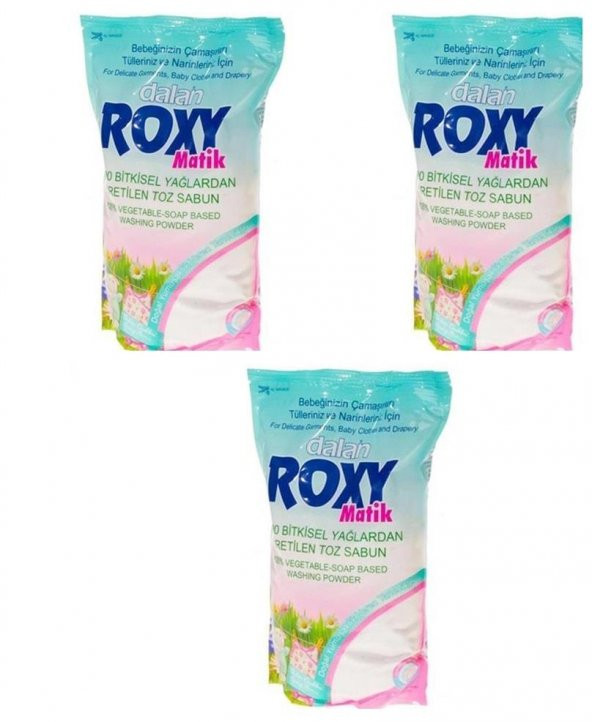 Dalan Roxy Matik Toz Sabun 2000gr 3 Adet Bebek Çamaşırları İçin