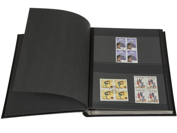 PULKO HistorY 1970 4'lü Blok Pul Defteri A4+ Boyut, Siyah Zemin, Yumuşak Kapak, - 5